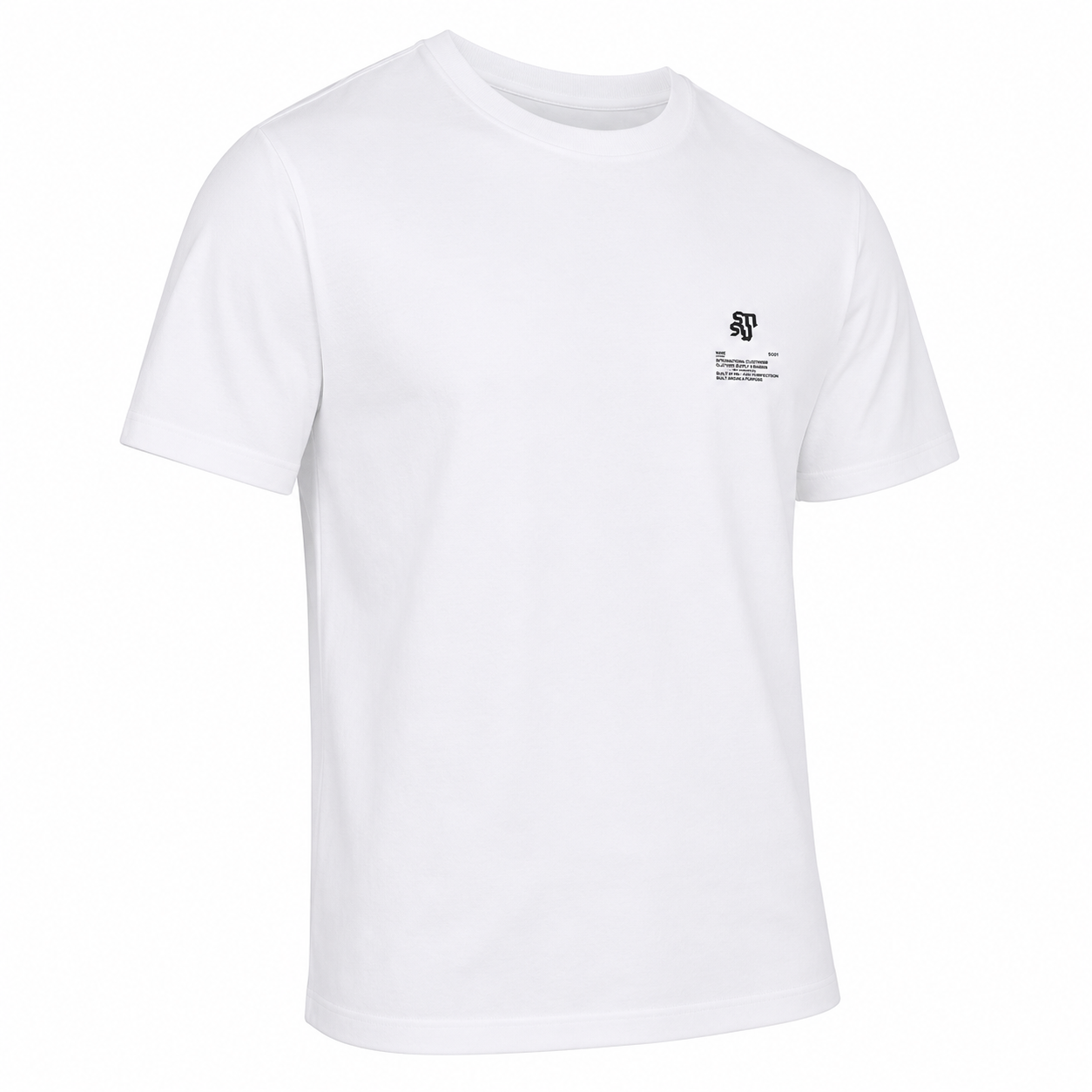 Men’s White Graphic Print Crew Neck T-Shirt, Short Sleeve Casual Tee with Back Car Design - الصورة 5